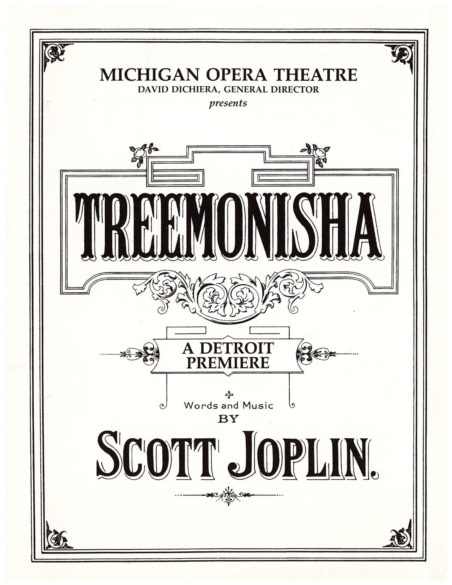 Playbill cover for Treemonisha