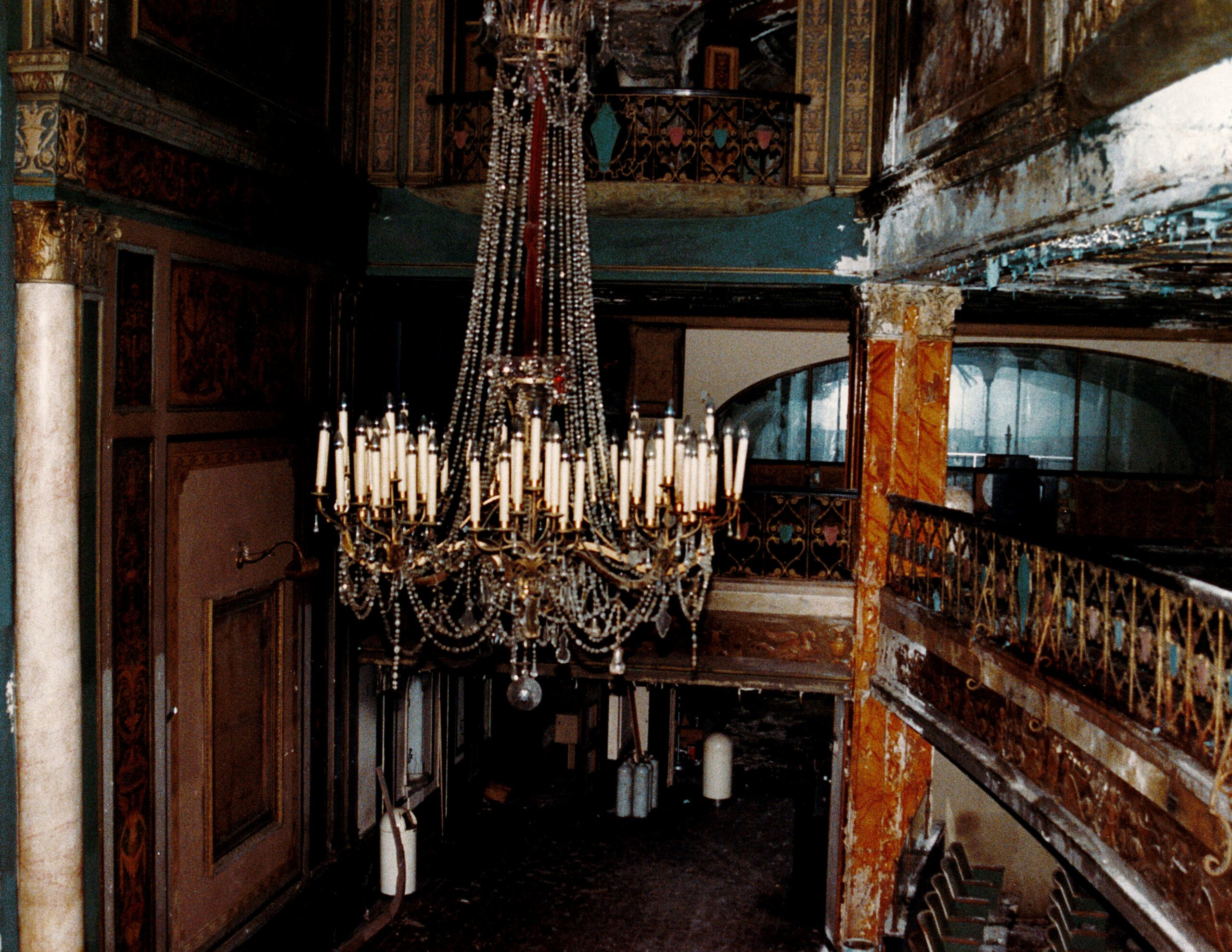 Unrestored Lobby of Detroit Opera House Looking Towards Broadway