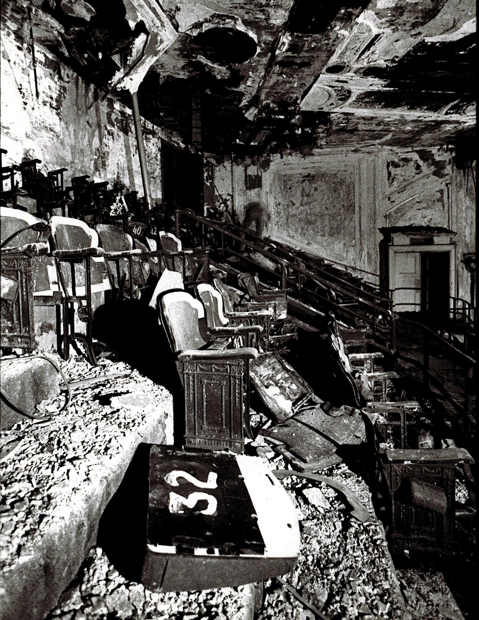 Unrestored Balcony of Detroit Opera House