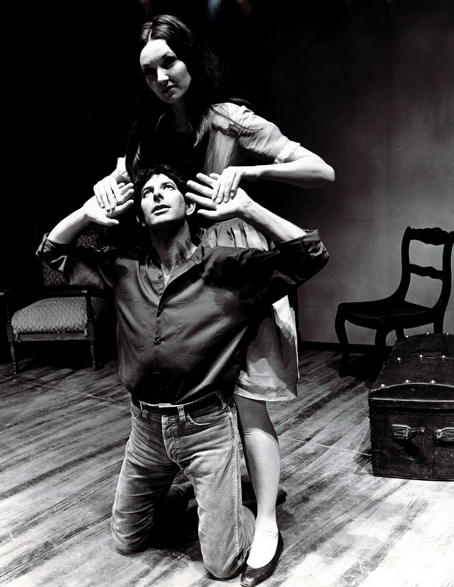 Rehearsal image from The Medium, Detroit Opera Archives