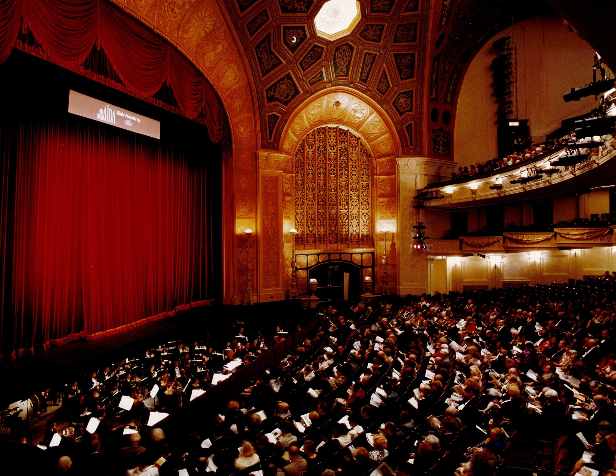 Audience members at the newly restored Detroit Opera House
