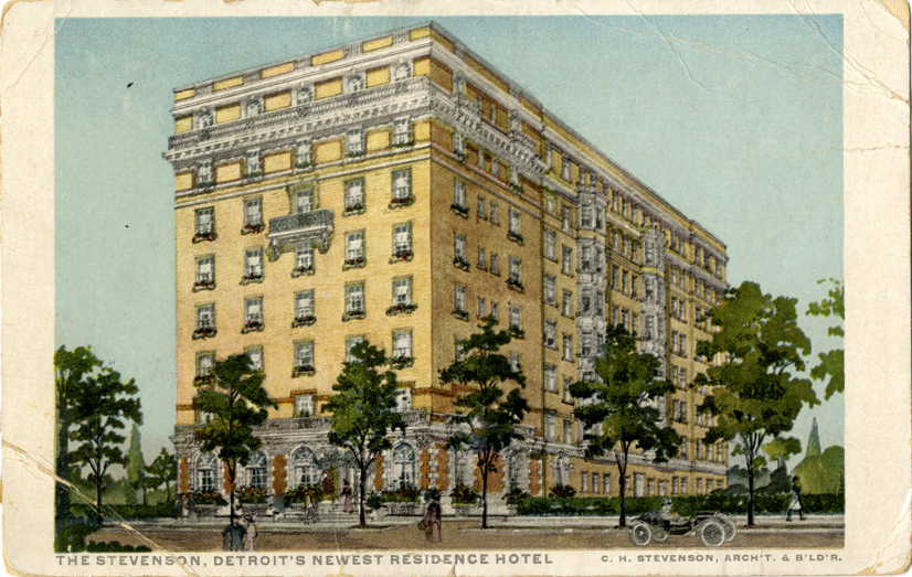 View of the Stevenson residence hotel, Detroit