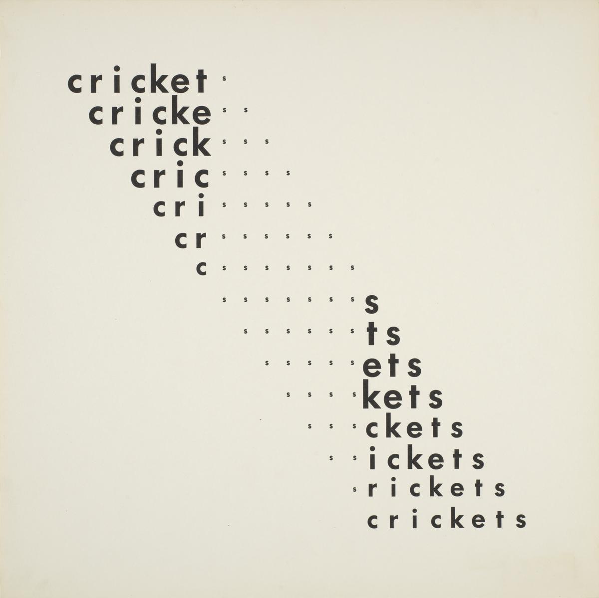 Aram Saroyan, no title, 1966