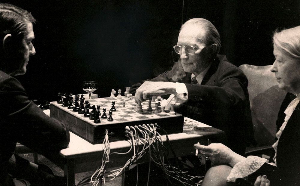 John Cage and Marcel Duchamp Reunion performance
